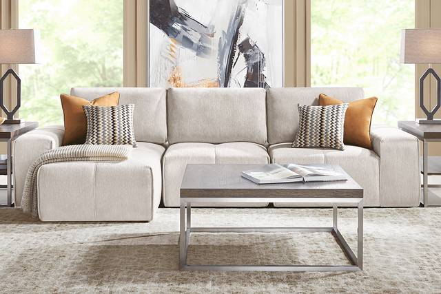 Laney Beige 6 Pc Sectional Living Room - Thumbnail - Image 1