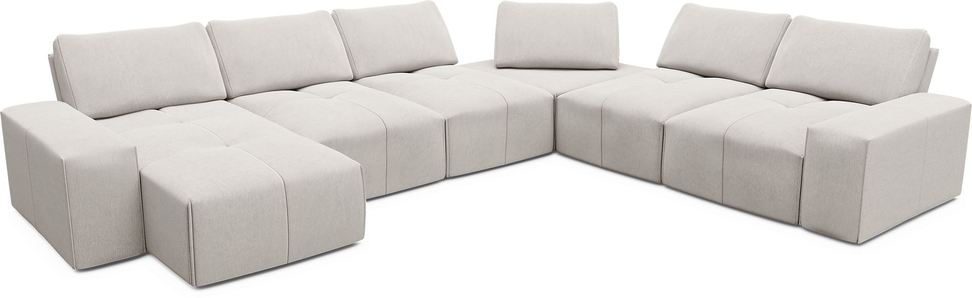 Laney Beige 6 Pc Sectional - Image 4