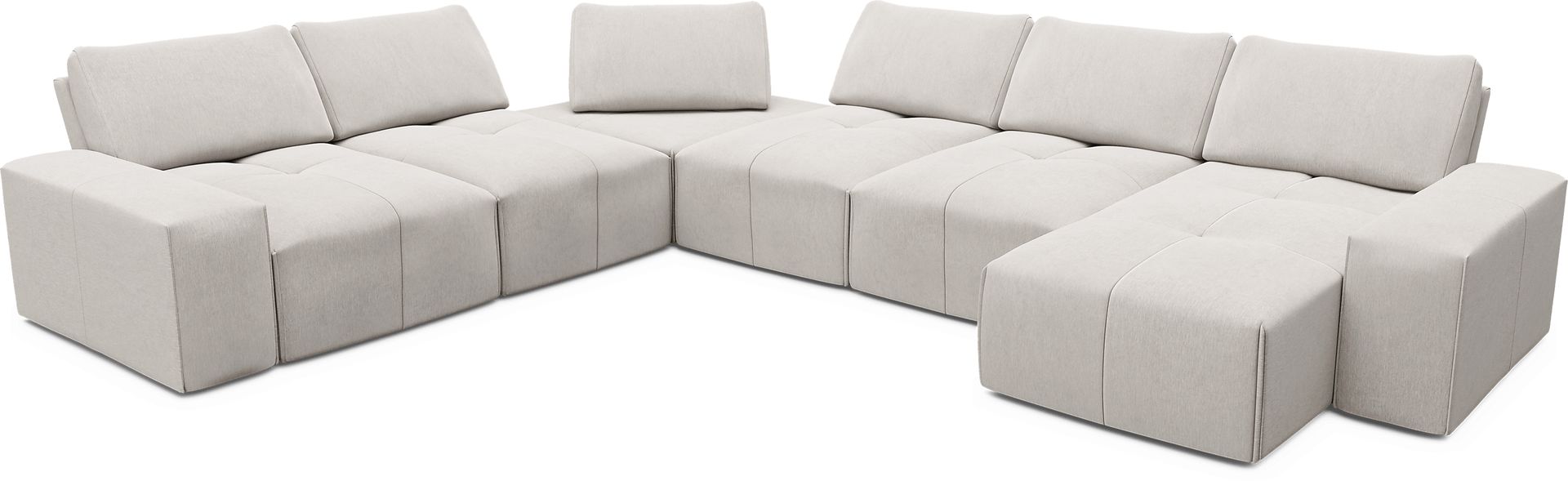 Laney Beige 6 Pc Sectional - Image 4