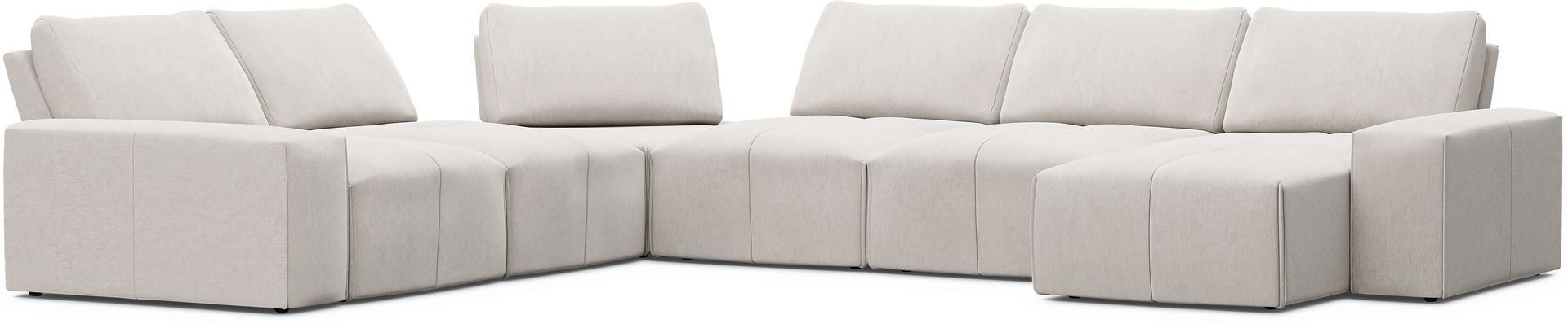 Laney Beige 6 Pc Sectional - Image 1