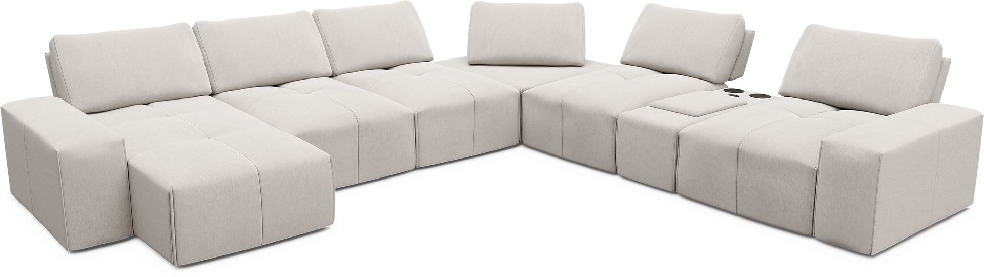 Laney Beige 7 Pc Sectional - Image 4