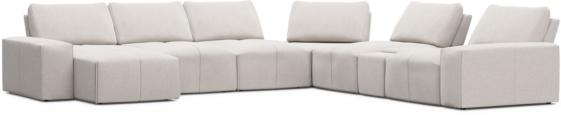 Laney Beige 7 Pc Sectional - Image 1