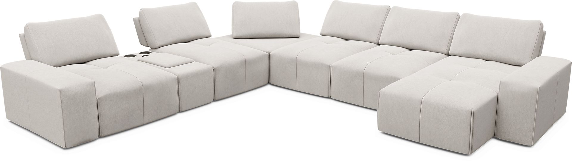 Laney Beige 7 Pc Sectional - Image 4