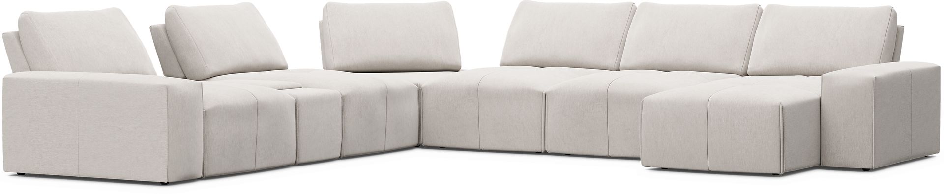 Laney Beige 7 Pc Sectional - Image 1