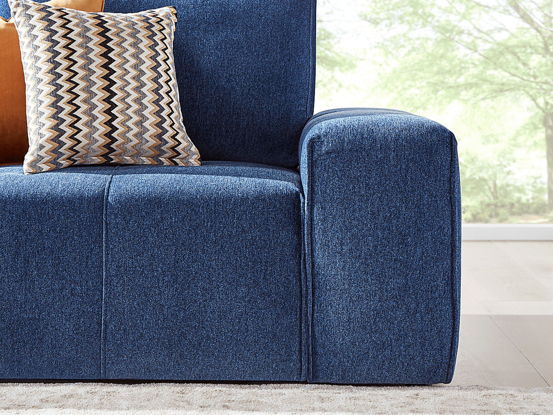 Laney Blue 3 Pc Sectional - Image 6