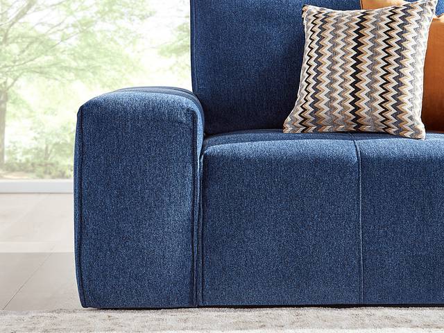 Laney Blue 6 Pc Sectional Living Room - Thumbnail - Image 6