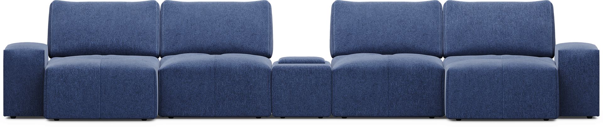 Laney Blue 5 Pc Sectional - Image 3