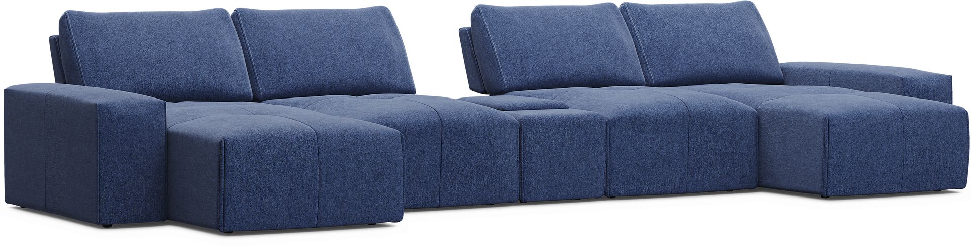 Laney Blue 5 Pc Sectional - Image 1