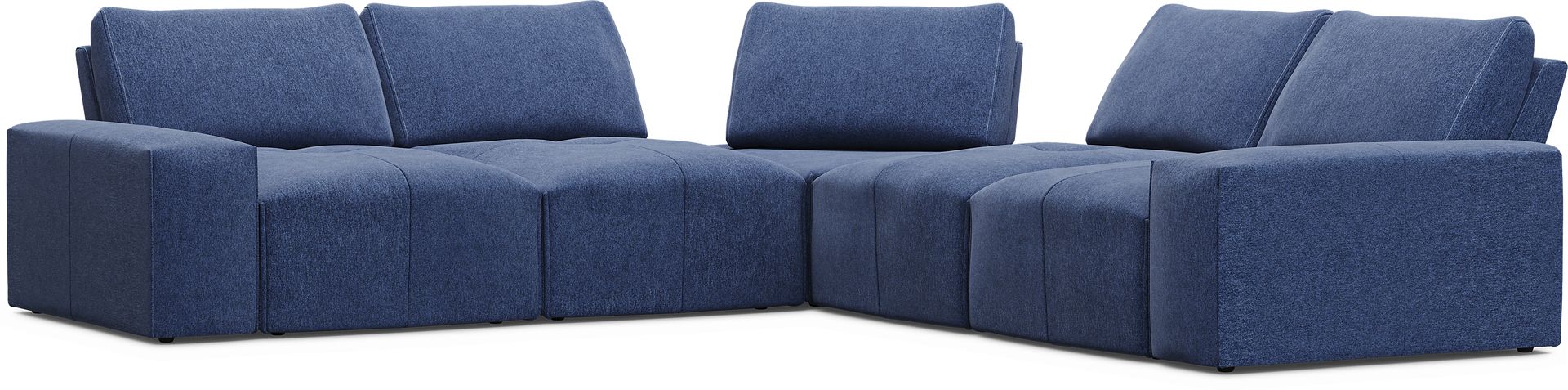 Laney Blue 5 Pc Sectional - Image 1
