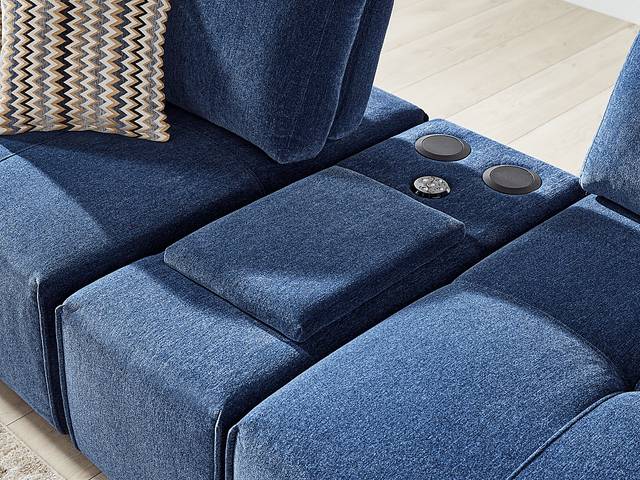 Laney Blue 5 Pc Sectional - Thumbnail - Image 3