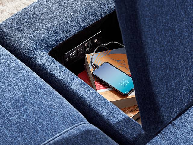 Laney Blue 5 Pc Sectional - Thumbnail - Image 4