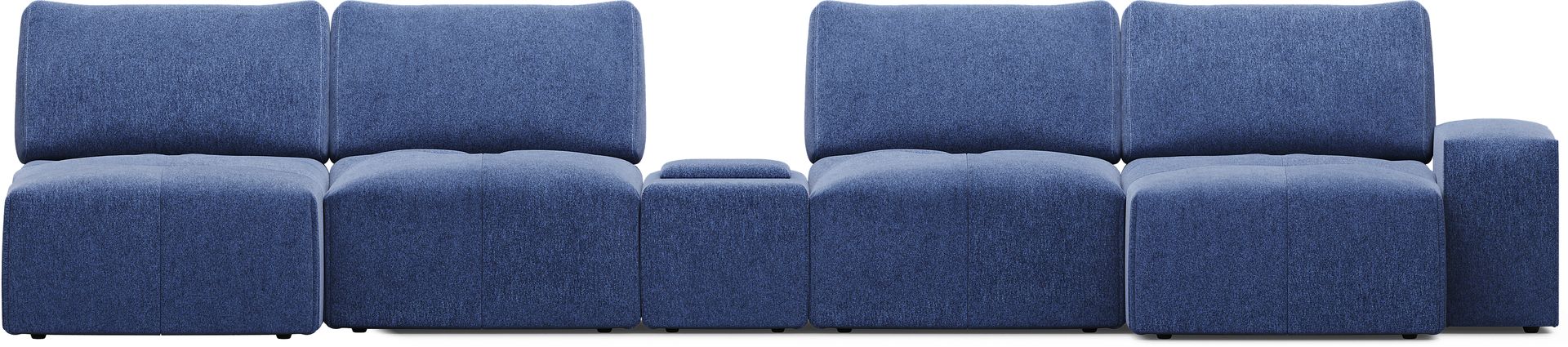 Laney Blue 5 Pc Sectional - Image 3