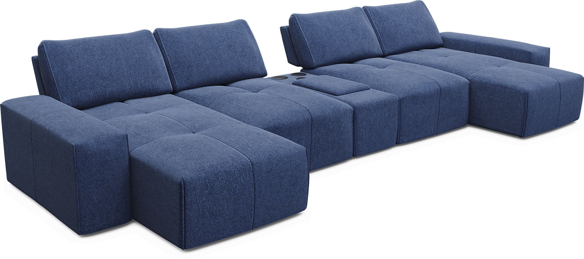 Laney Blue 5 Pc Sectional - Image 4