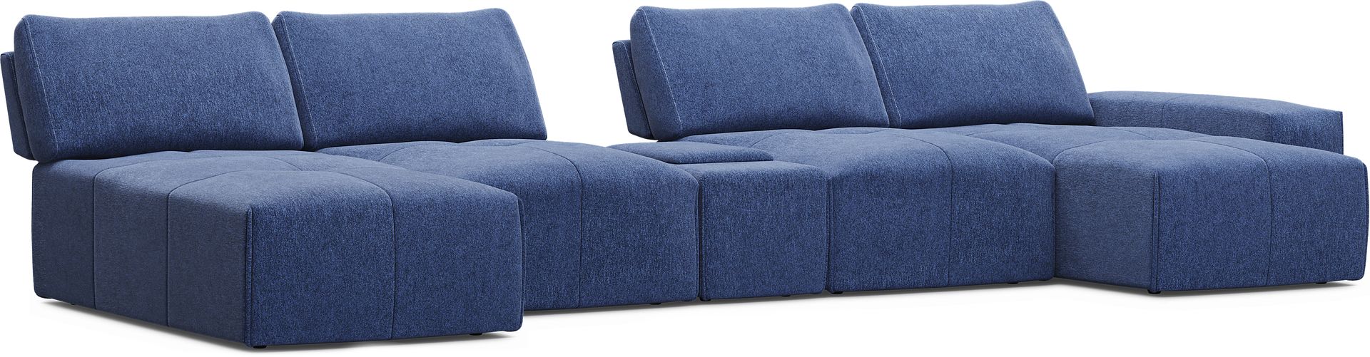 Laney Blue 5 Pc Sectional - Image 1