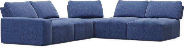 Laney Blue 5 Pc Sectional - Thumbnail - Image 1