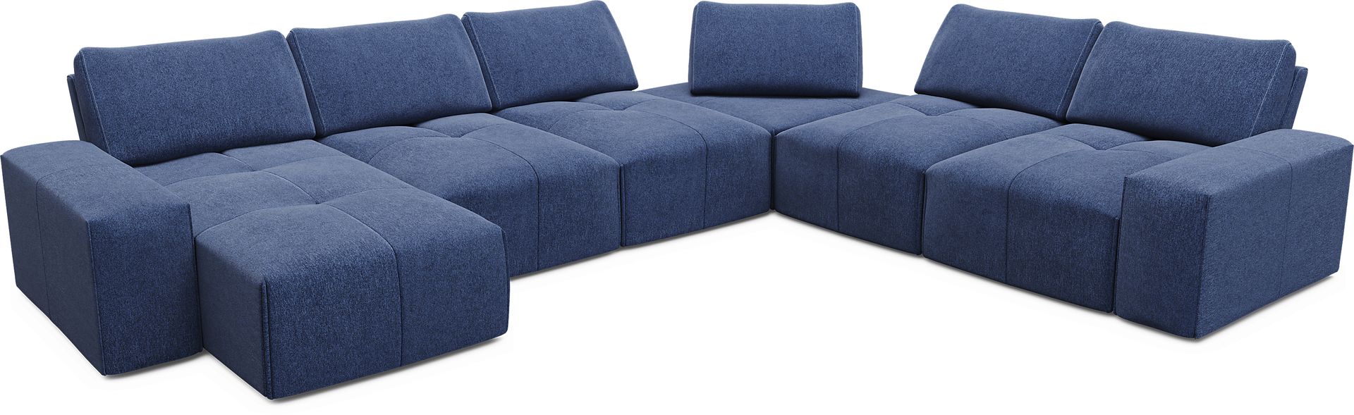 Laney Blue 6 Pc Sectional - Image 4