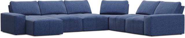 Laney Blue 6 Pc Sectional - Thumbnail - Image 1