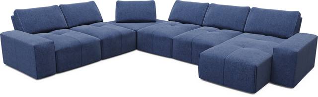 Laney Blue 6 Pc Sectional - Thumbnail - Image 4