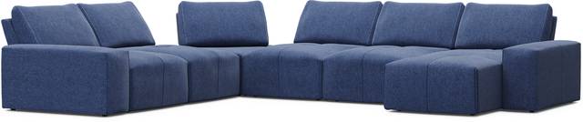 Laney Blue 6 Pc Sectional - Thumbnail - Image 1