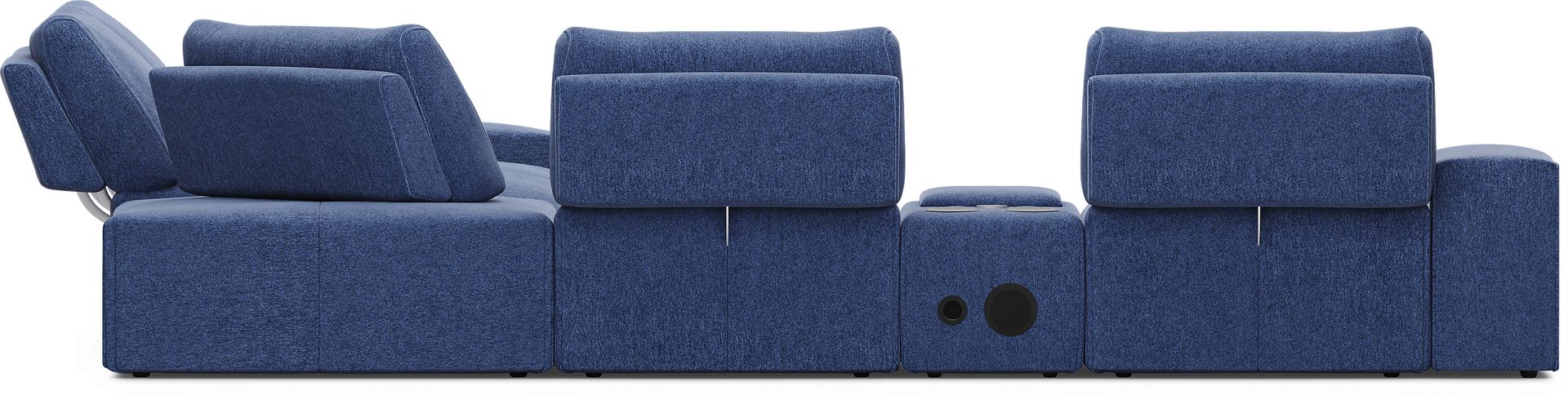 Laney Blue 6 Pc Sectional - Image 4