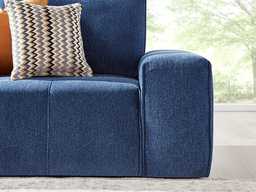 Laney Blue Polyester Fabric 7 Pc With Chaise Left Sectional | Rooms to Go