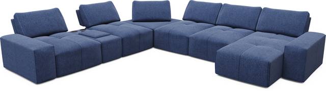 Laney Blue 7 Pc Sectional - Thumbnail - Image 4