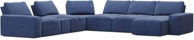 Laney Blue 7 Pc Sectional - Thumbnail - Image 1