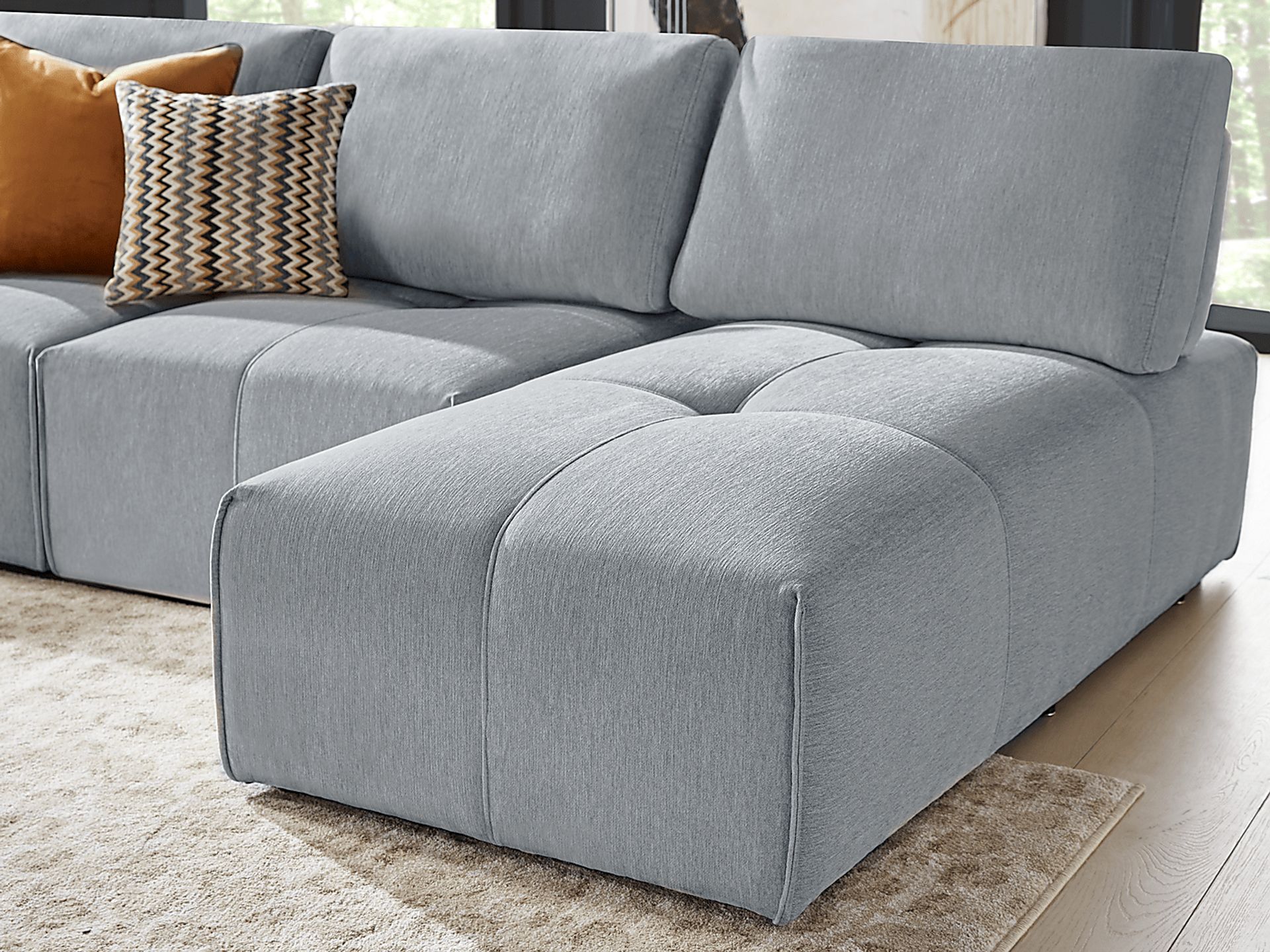 Laney Gray 3 Pc Sectional - Image 7