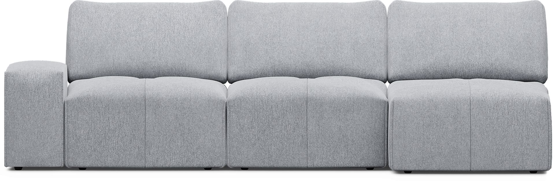 Laney Gray 3 Pc Sectional - Image 3