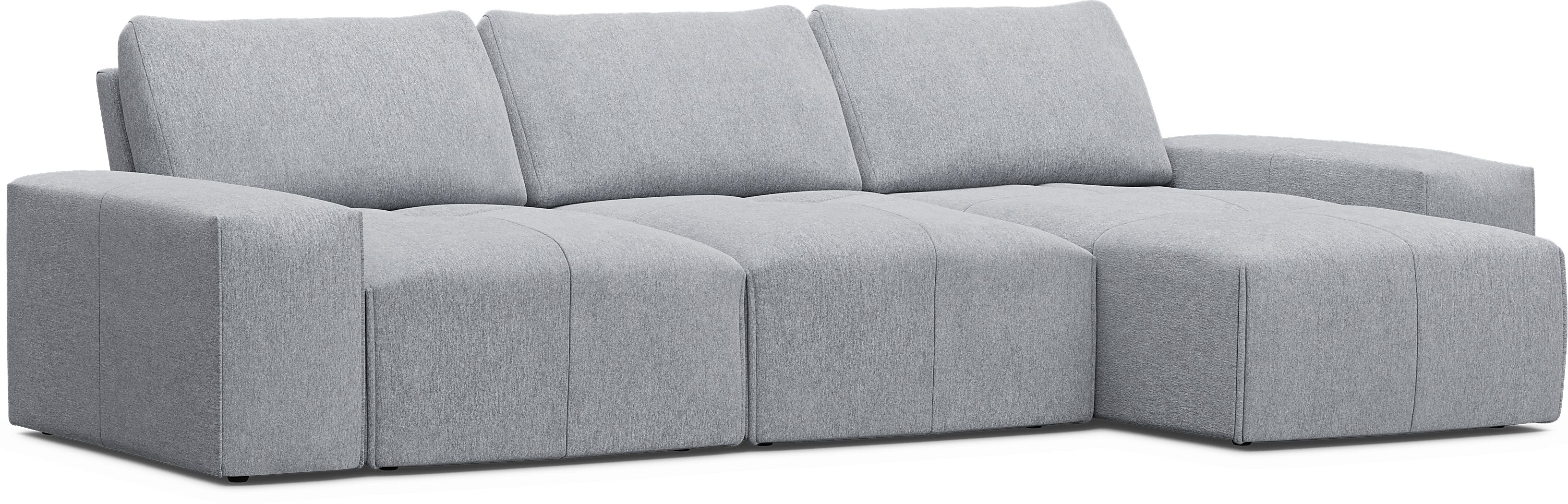 3 pc right chaise sectional