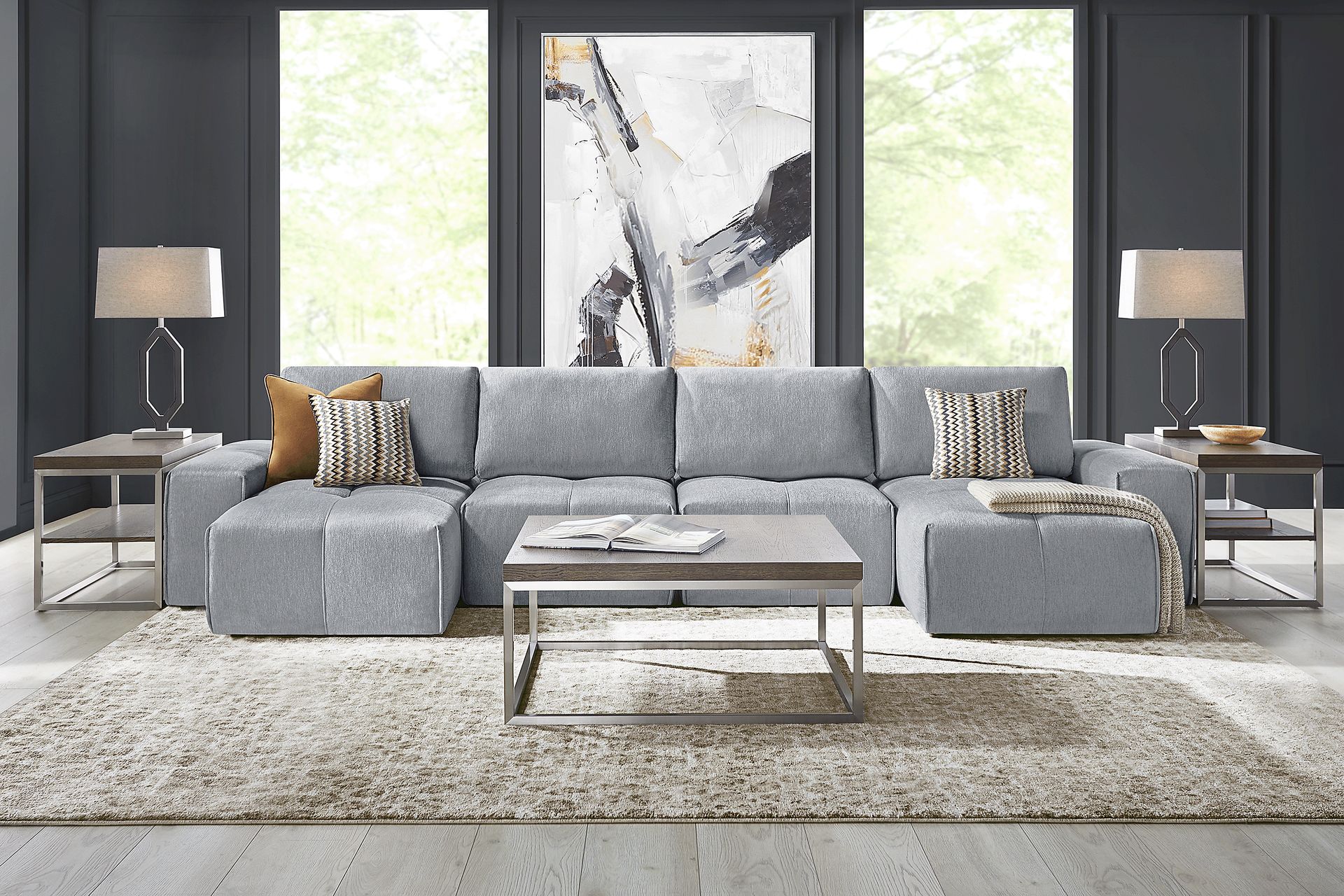 Laney Gray 4 Pc Sectional - Image 2