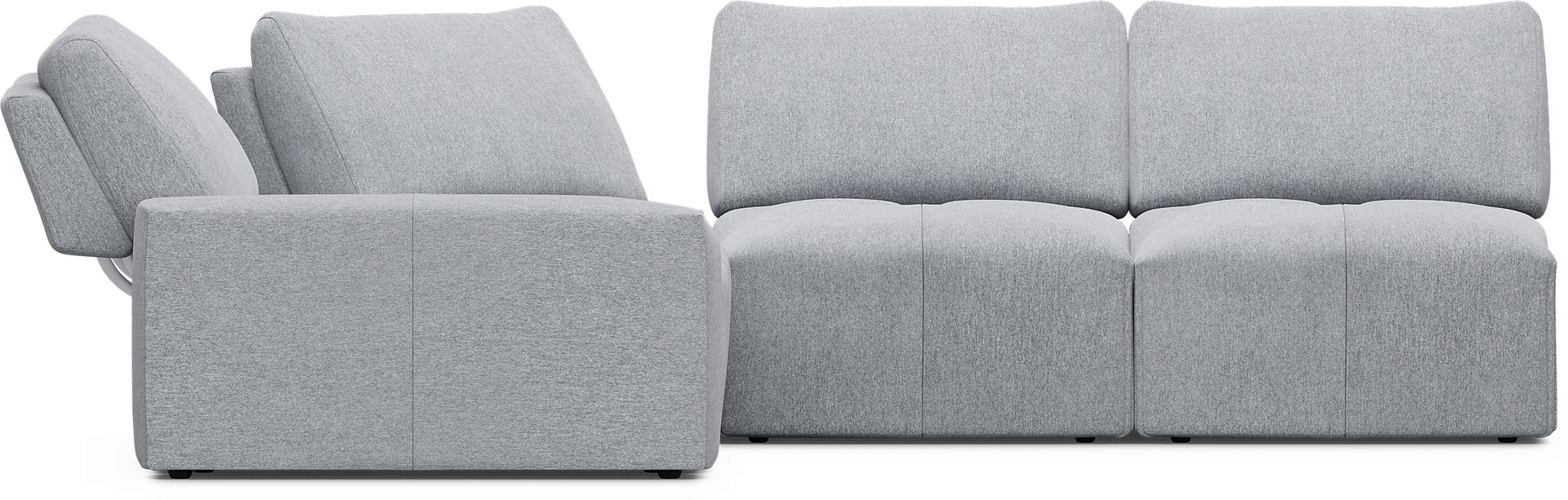 Laney Gray 5 Pc Sectional - Image 3