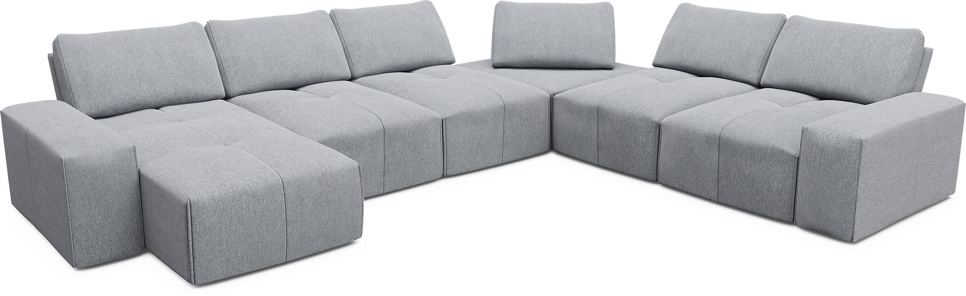 Laney Gray 6 Pc Sectional - Image 4