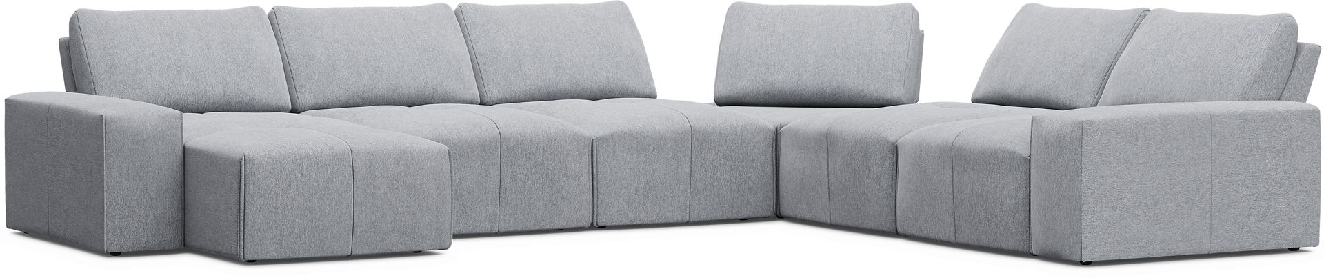 Laney Gray 6 Pc Sectional - Image 1