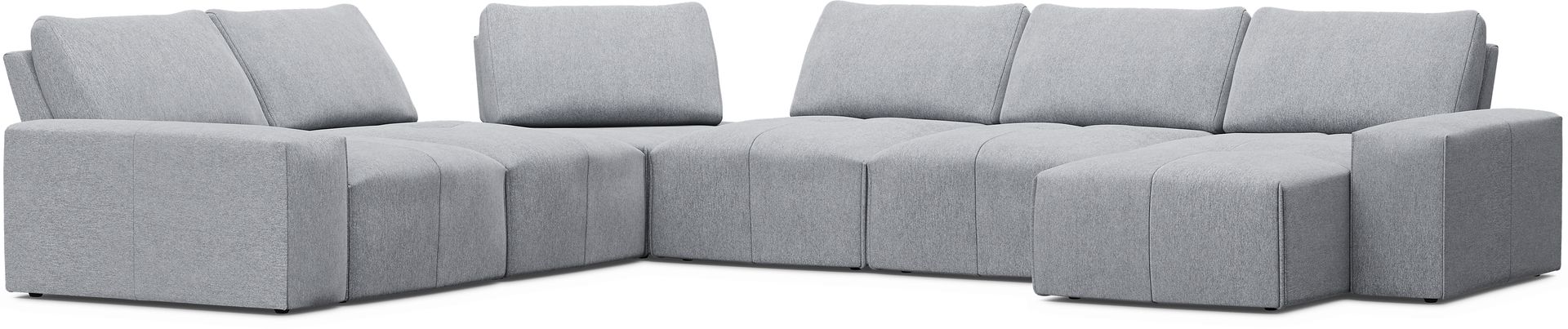 Laney Gray 6 Pc Sectional - Image 1