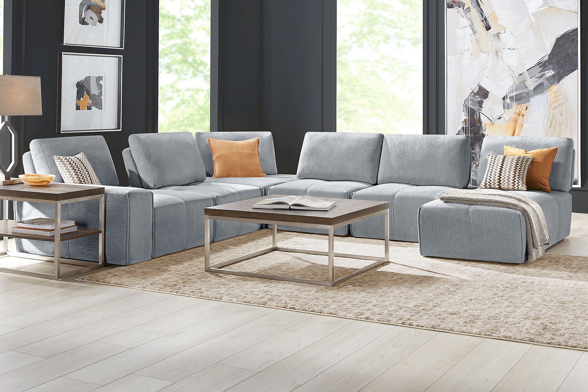 Laney Gray 6 Pc Sectional - Image 1