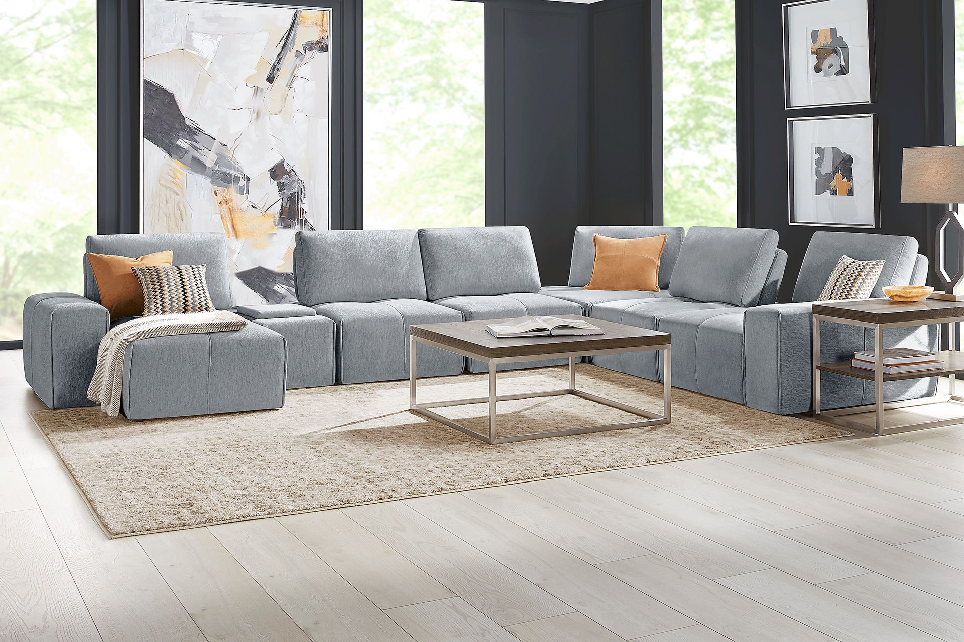 Laney Gray 7 Pc Sectional - Image 2