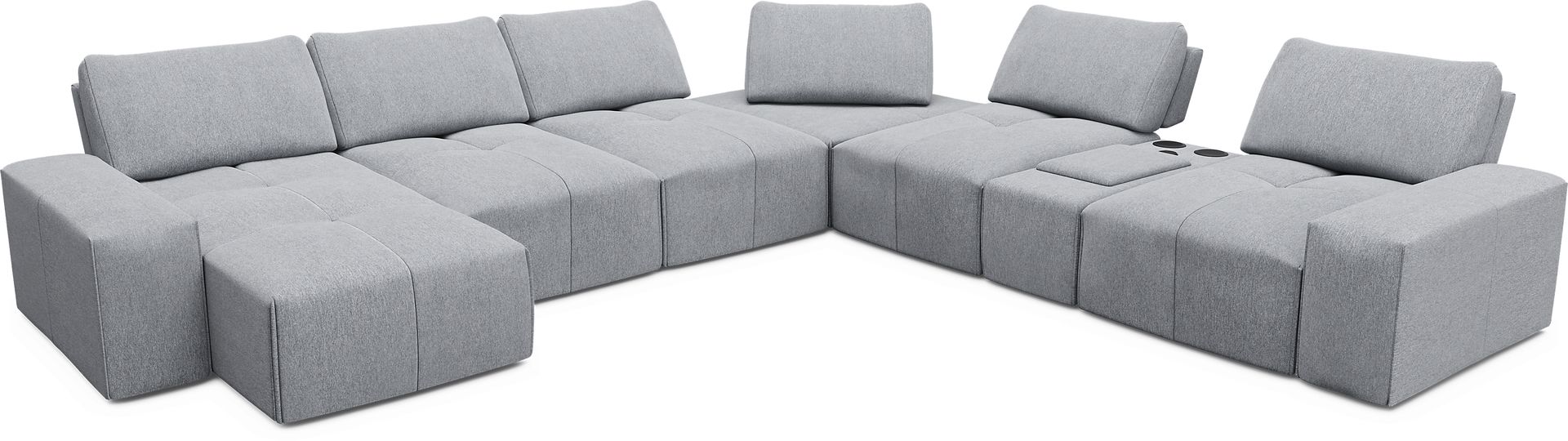 Laney Gray 7 Pc Sectional - Image 4