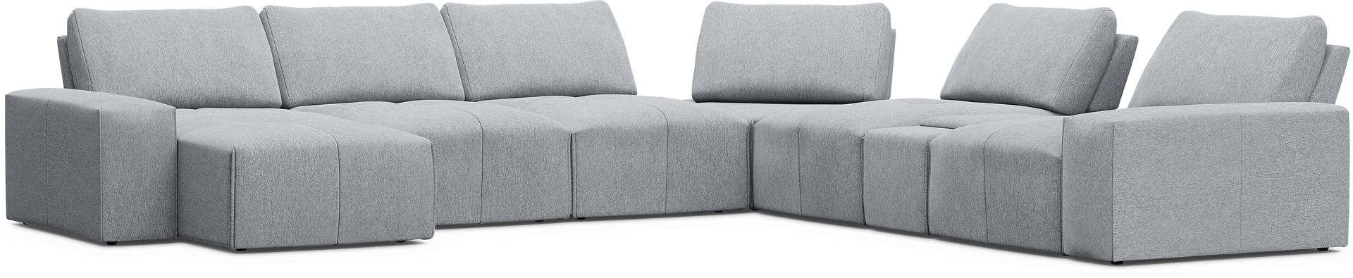 Laney Gray 7 Pc Sectional - Image 1