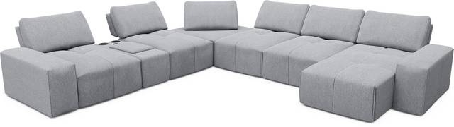 Laney Gray 7 Pc Sectional - Thumbnail - Image 4