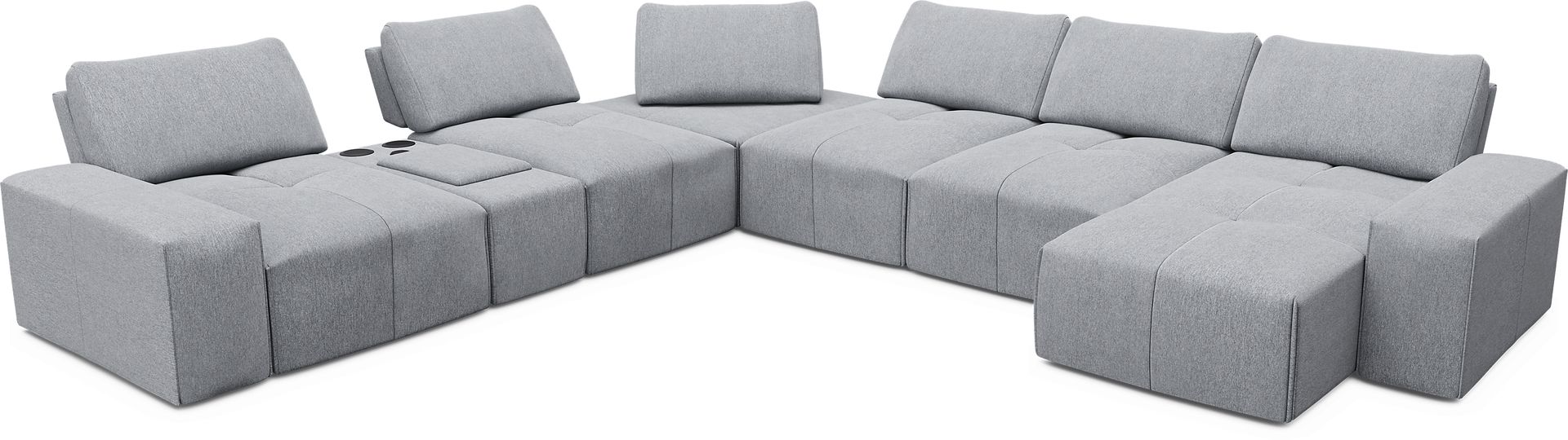 Laney Gray 7 Pc Sectional - Image 4