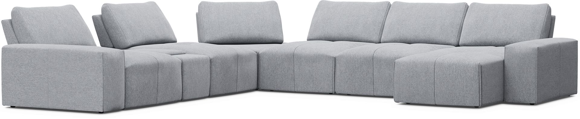 Laney Gray 7 Pc Sectional - Image 1
