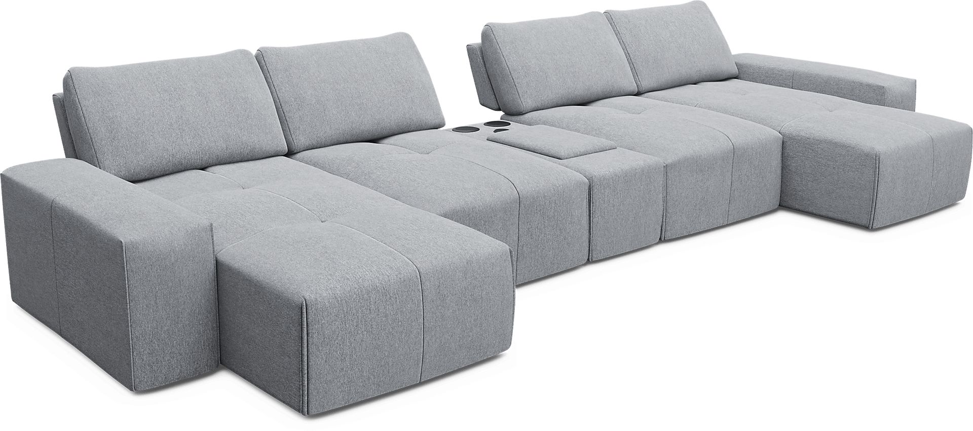 Laney Gray 5 Pc Sectional - Image 4