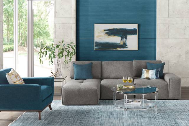 Laney Park Dark Gray 3 Pc Sectional - Thumbnail - Image 2