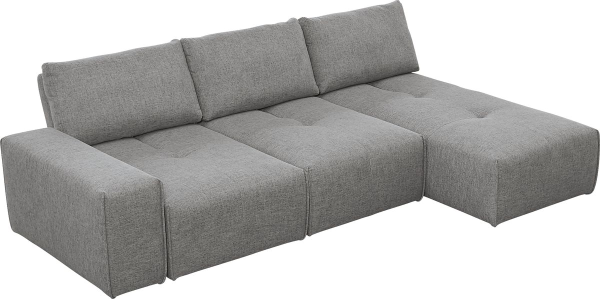 Laney Park Dark Gray Textured 4 Pc Sectional | Rooms to Go
