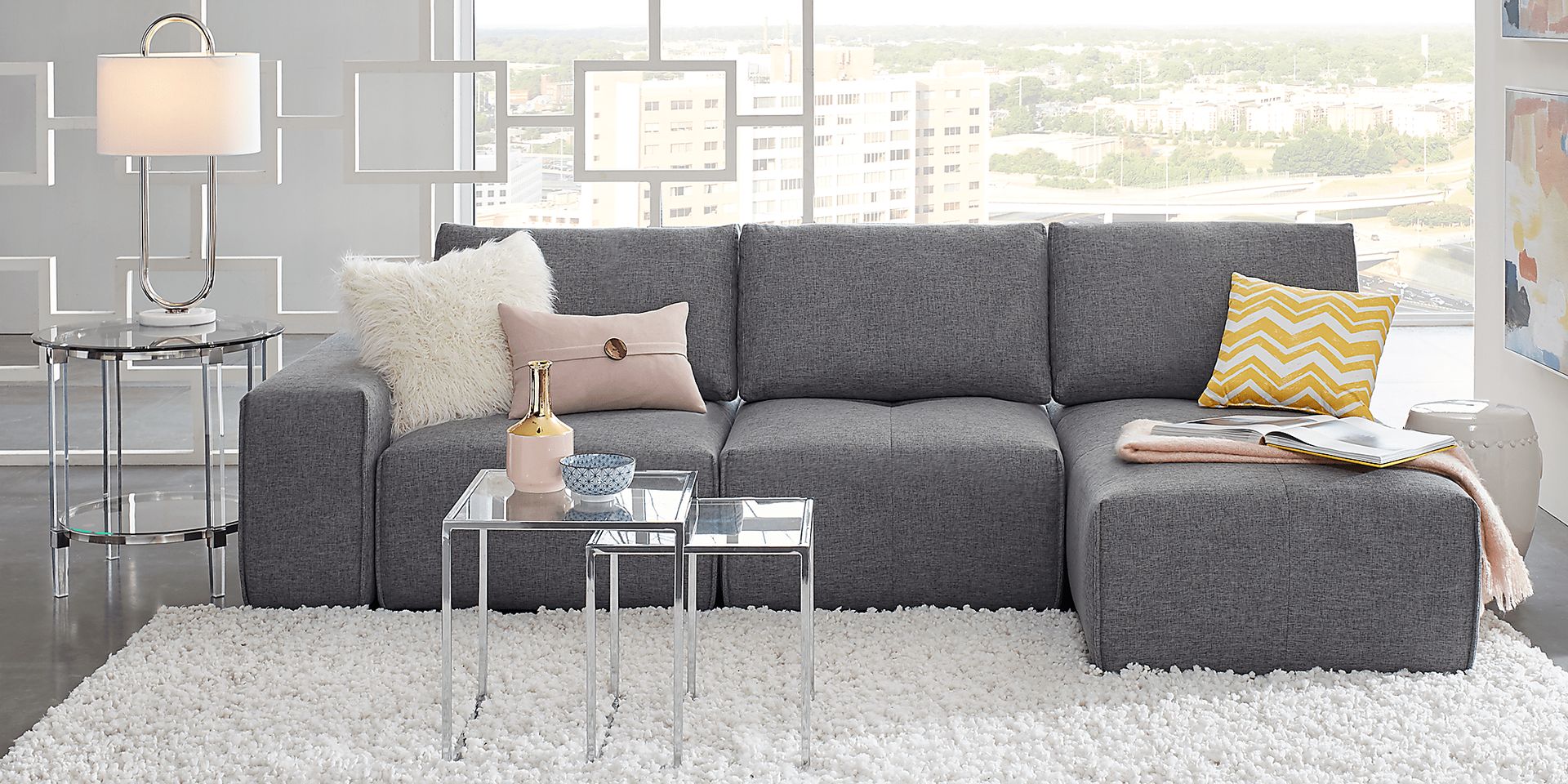 Laney Park Dark Gray 4 Pc Sectional - Image 2