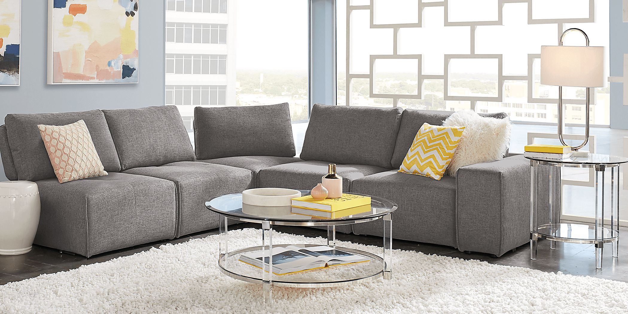 Laney Park Dark Gray 5 Pc Sectional Rooms To Go