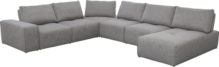 6 pc left arm chair sectional