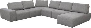 6 pc left arm chair sectional