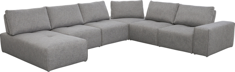 6 pc right arm chair sectional